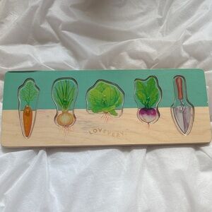 Lovevery Wooden Garden Puzzle for Kids - Green and Natural